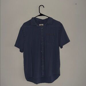 Marine Layer Stretch Selvage Short Sleeve Shirt - Medium